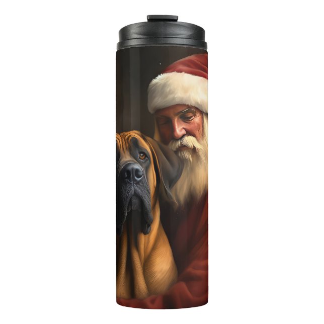 Rhodesian Ridgeback Santa Claus Festive Christmas Thermal Tumbler (Front)