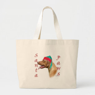 Rhodesian Ridgeback Santa Paws Large Tote Bag