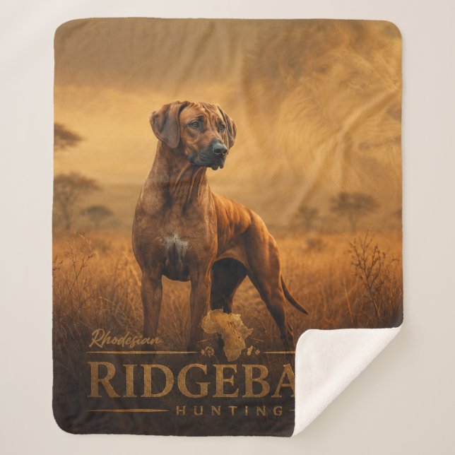 Rhodesian Ridgeback Sherpa Blanket (Front)