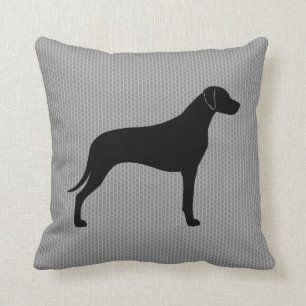 Rhodesian Ridgeback Silhouette Throw Pillow