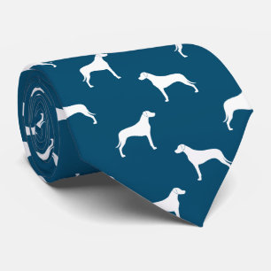 Rhodesian Ridgeback Silhouettes Pattern Blue Tie
