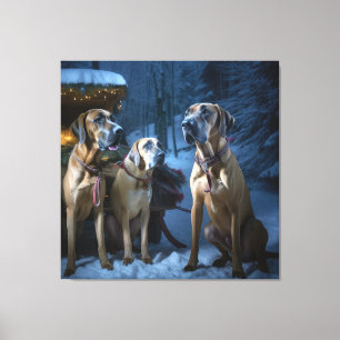 Rhodesian Ridgeback Snowy Sleigh Christmas Decor