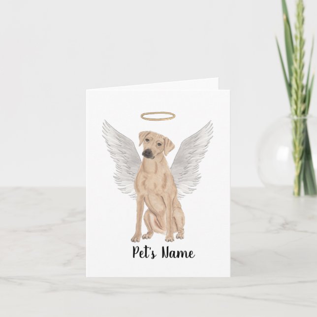Rhodesian Ridgeback Sympathy Memorial Card (Front)