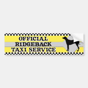 Rhodesian Ridgeback Taxi Service Bumper Sticker