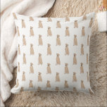 Rhodesian Ridgeback Throw Pillow<br><div class="desc">I love this sweet pattern of a rhodesian ridgeback dog watercolor illustration because it's classic enough to serve as a neutral, yet pops as a stand alone piece! It's the perfect addition to any family room, nursery, office, or even the man cave! Cuddle up to your best bud. To see...</div>