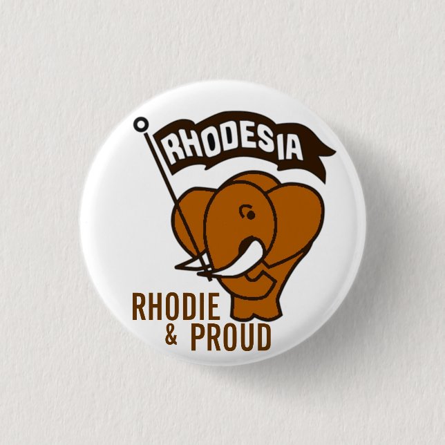 RHODIE & PROUD 1 INCH ROUND BUTTON (Front)