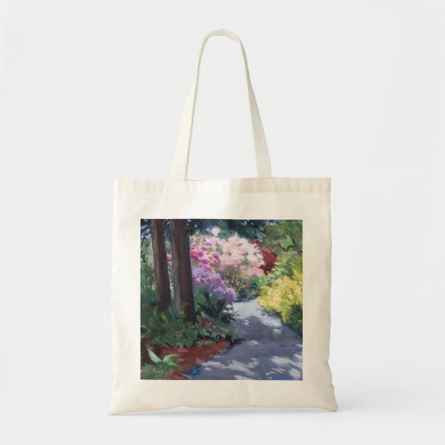 Rhodies on the Path tote bag (Front)