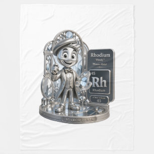 Rhodium character from the ATOMIVRA™ Fleece Blanket