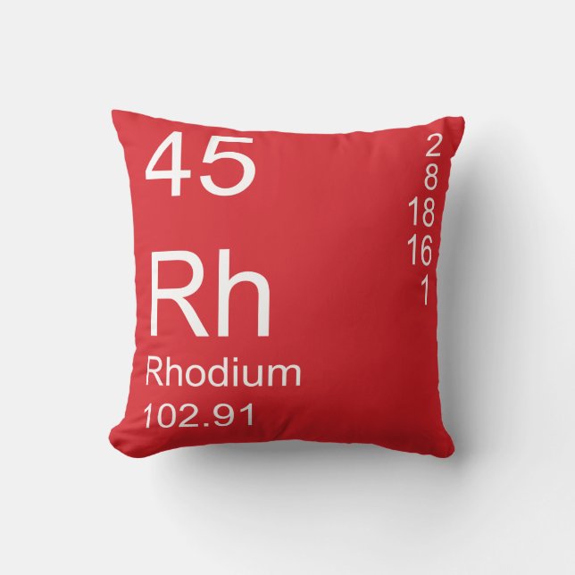 Rhodium Throw Pillow (Front)