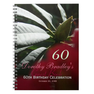 Rhododendron 60th Birthday Party Custom Guest Book