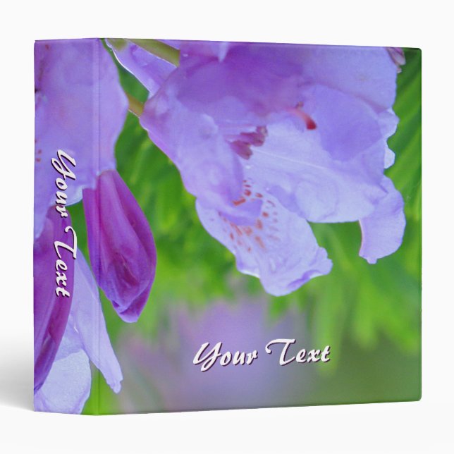 Rhododendron After the Rain Personalized Binder (Front/Spine)