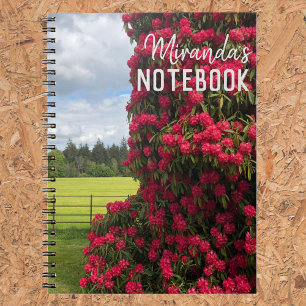 Rhododendron and Scenic View in Scotland Notebook