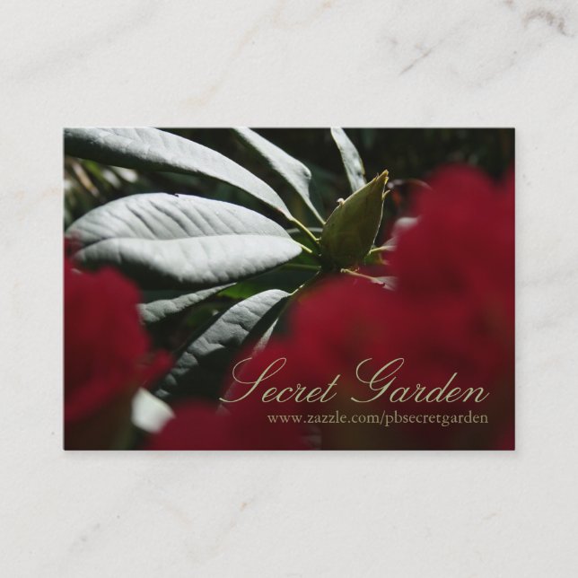 Rhododendron Floral Photographie - Carte de visite (Devant)