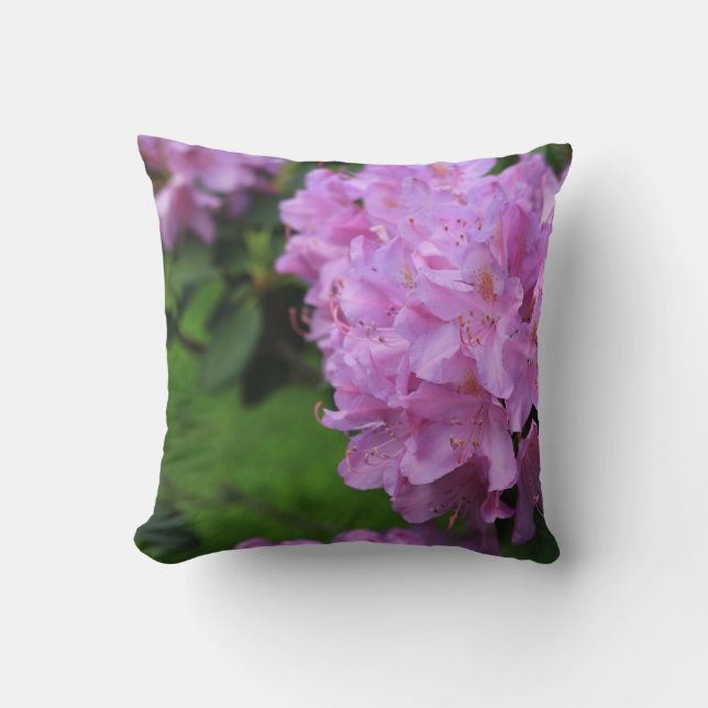 Rhododendron Throw Pillow (Front)