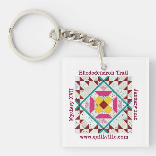 Rhododendron Trail Acrylic Keychain (Front)