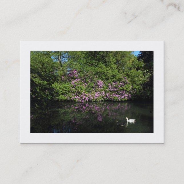 Rhododendrons (Bordered) Business Card (Front)