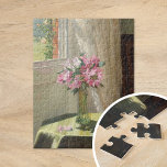 Rhododendrons by a Window | Jessica Hayllar Jigsaw Puzzle<br><div class="desc">Rhododendrons by a Window by British artist and painter Jessica Hayllar. The fine art painting depicts an interior still life with a beautiful pink floral arrangement in a vase. 

Use the design tools to add custom text or personalize the image.</div>