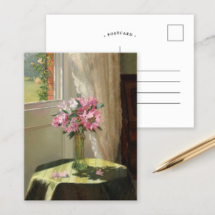 Rhododendrons by a Window   Jessica Hayllar Postcard