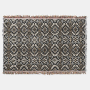 Rhomb Beige Texture Throw Blanket