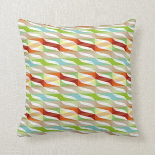 rhomben/zickzack-pattern/fractal/sample colorful throw pillow