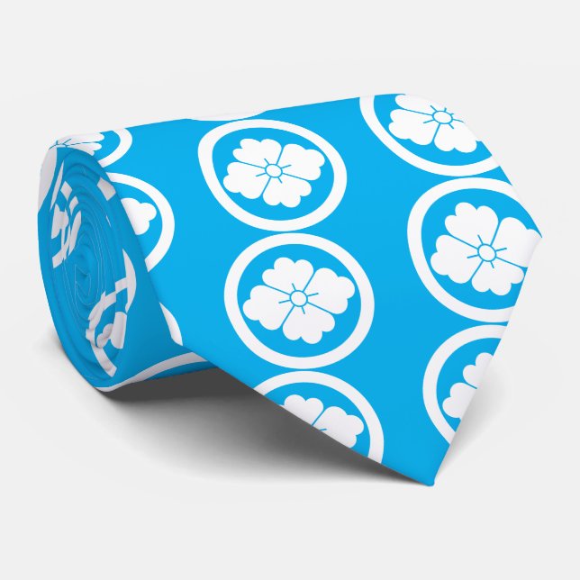 Rhombic chinese flower in circle tie (Rolled)