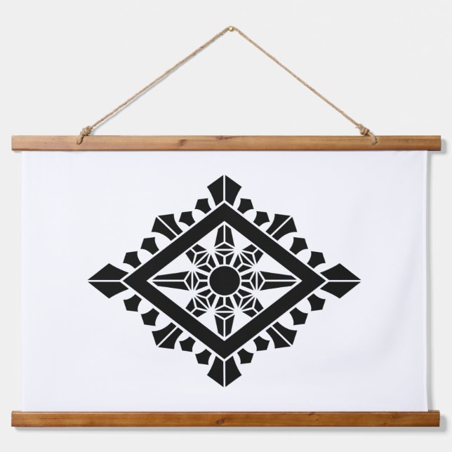 Rhombic dharma chakra hanging tapestry (Front)