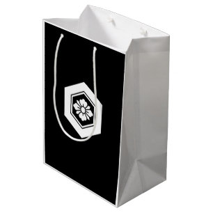 Rhombic flower with Swords in tortoiseshell Medium Gift Bag