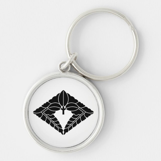 Rhombic hanging wisteria keychain (Front)