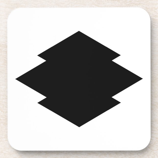 Rhombic pine bark coaster (Front)