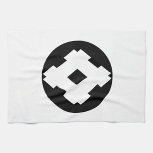 Rhombic well frame in rice cake kitchen towel