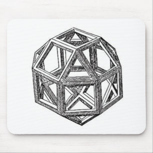 Rhombicuboctahedron, Leonardo Da Vinci Mouse Pad