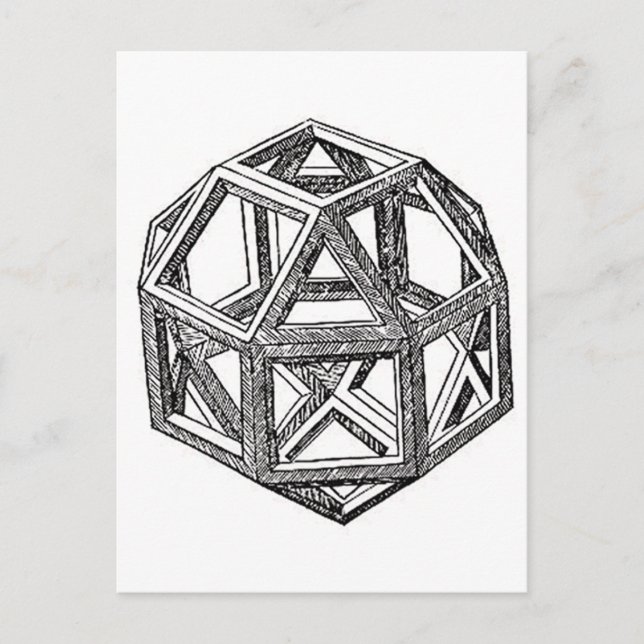 Rhombicuboctahedron, Leonardo Da Vinci Postcard (Front)