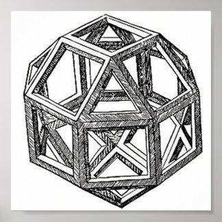 Rhombicuboctahedron, Leonardo Da Vinci Poster