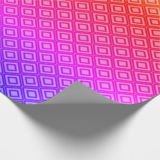 Rhombus blue orange wrapping paper
