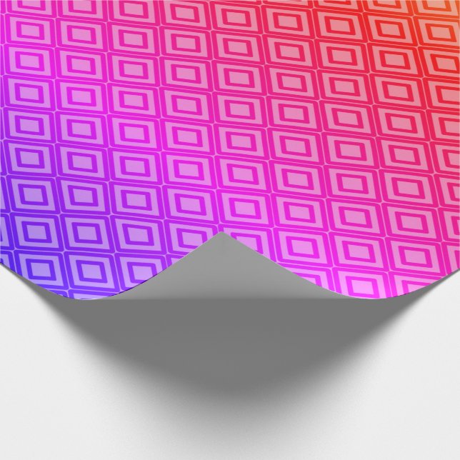 Rhombus blue orange wrapping paper (Corner)