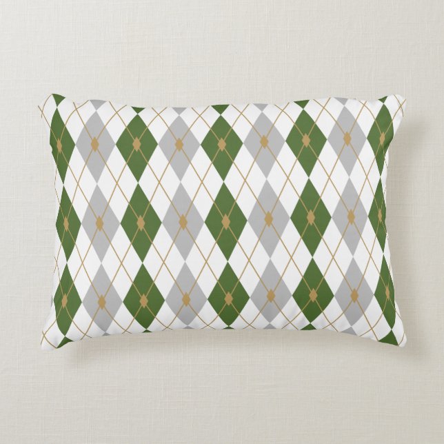 Rhombus Color Combination 3 Accent Pillow (Front)