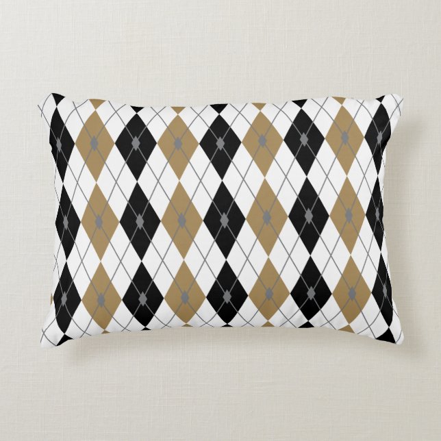 Rhombus Color Combination Accent Pillow (Front)
