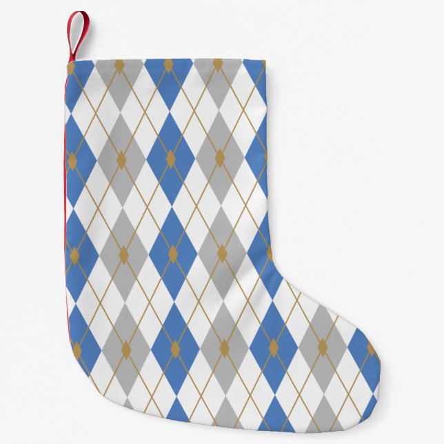 Rhombus Colour Combination 2 Small Christmas Stocking (Front)