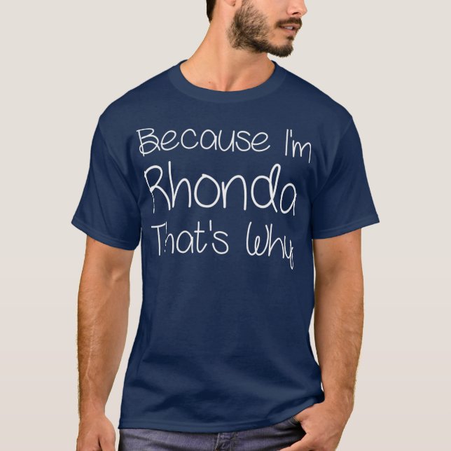 RHONDA Funny Personalized Birthday Women Name T-Shirt (Front)