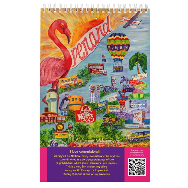 Rhonda Scott Art 2024 Calendar (Back)