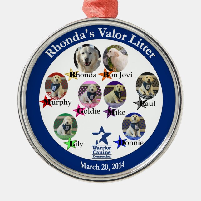 Rhonda's Valour Litter ornament (Front)
