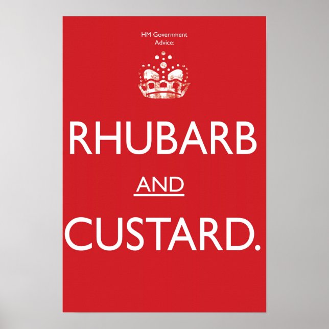 rhubarb and custard poster (Front)
