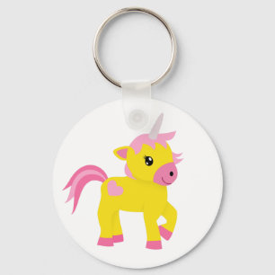 Rhubarb and Custard Unicorn Keychain