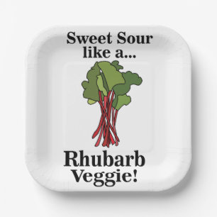 Rhubarb Veggie Food Party Paper Plate