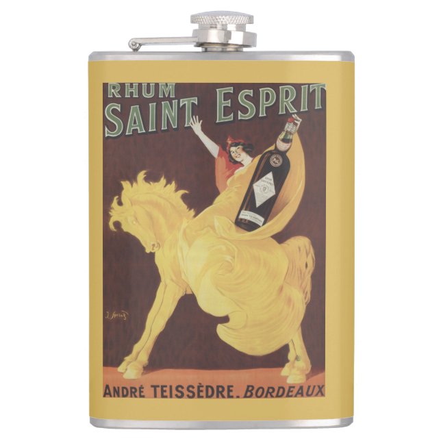 Rhum Saint Esprit - Andre Teissedre Promo Hip Flask (Front)