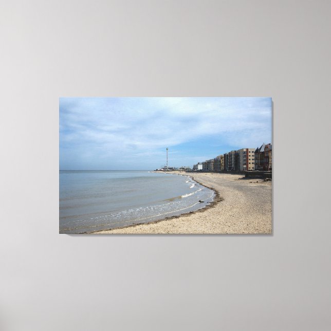 Rhyl beach canvas print (Front)