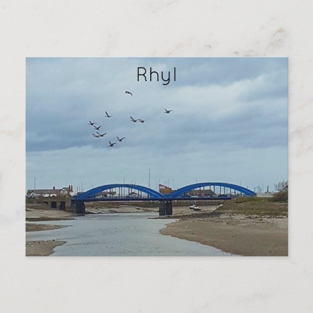 Rhyl Blue Bridges Postcard (Front)