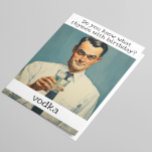 Rhymes with Birthday Vodka Retro Funny Card<br><div class="desc">This design was created though digital art. It may be personalized in the area provide or customizing by choosing the click to customize further option and changing the name, initials or words. You may also change the text colour and style or delete the text for an image only design. Contact...</div>