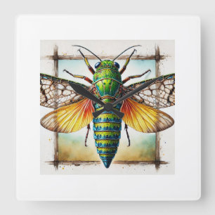 Rhynchophthirinans insect 130924IREF219 - Watercol Square Wall Clock