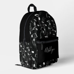 Rhythm in Motion – Musical Instrument Pattern  Printed Backpack